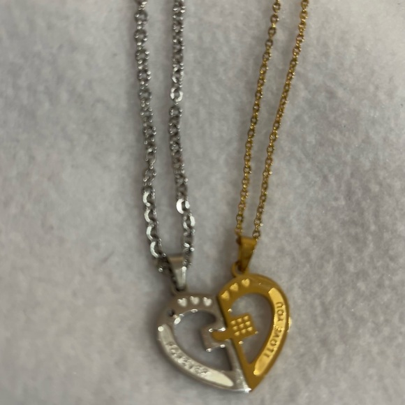 Jewelry - Gold and Silver Heart Pendant Necklace